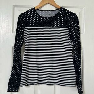Lands' End Black and White Rash Guard